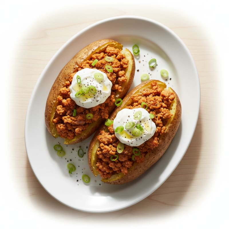 Hearty Loaded Baked Potatoes with Savory Toppings