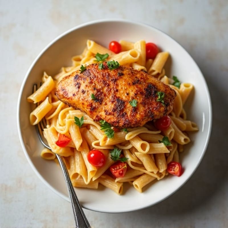 Spicy Cajun Chicken with Creamy Whole Wheat Pasta
