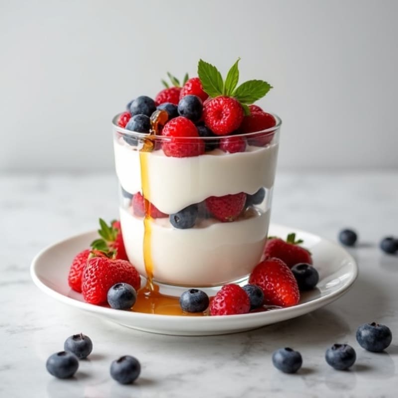 Creamy Greek Yogurt Protein Parfait with Mixed Berries