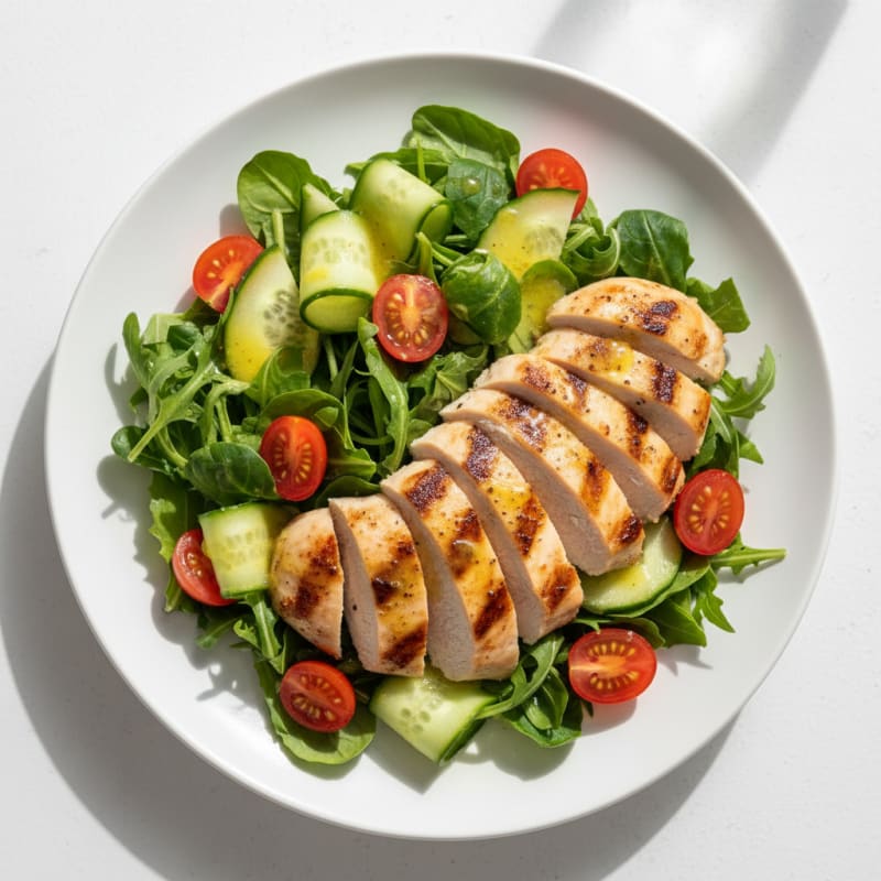 Grilled Chicken and Vegetable Salad with Lemon Vinaigrette
