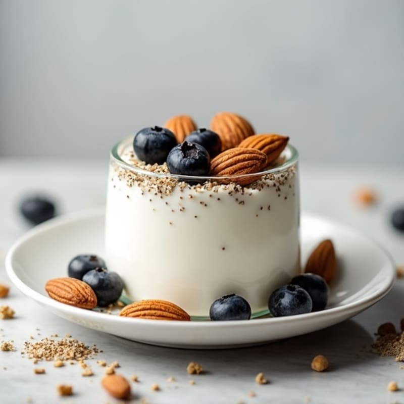Silky Greek Yogurt Parfait with Chia Seeds and Roasted Almonds