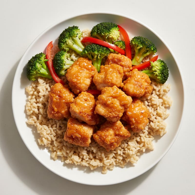 Crispy Orange Chicken and Broccoli