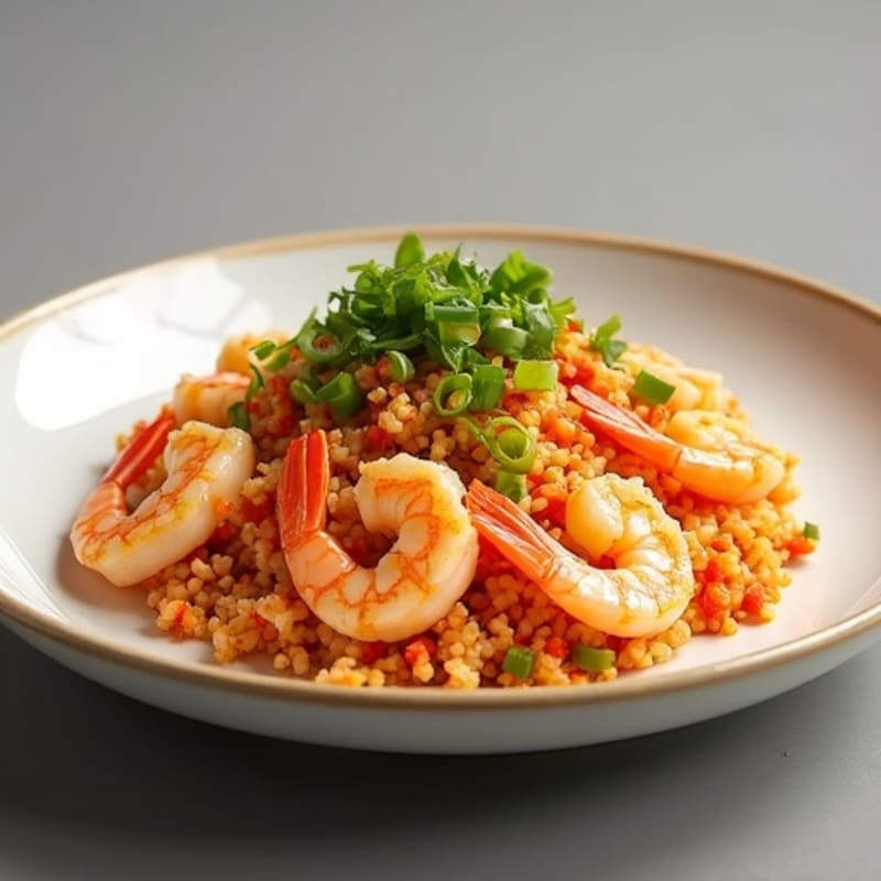 Crispy Cauliflower Rice Kimchi Stir-Fry