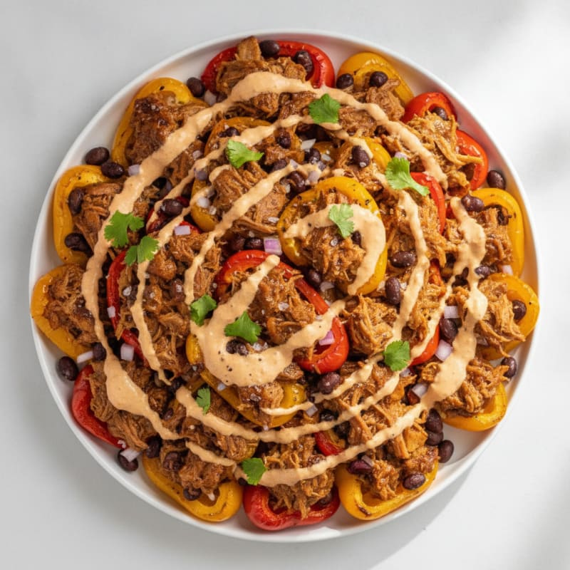 Pulled Pork Nachos with Chipotle Crema