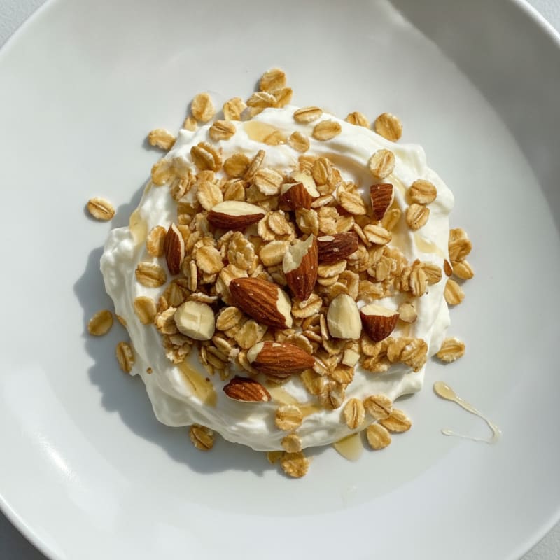 Creamy Protein Greek Yoghurt with Almonds and Oats