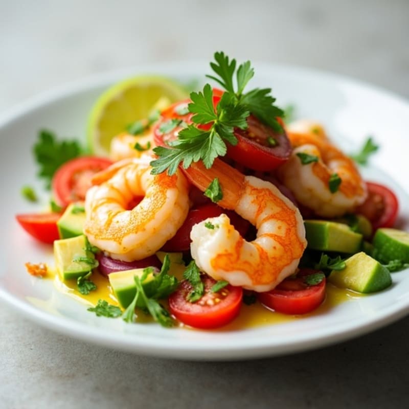 Citrus-Marinated Shrimp and Creamy Avocado Ceviche