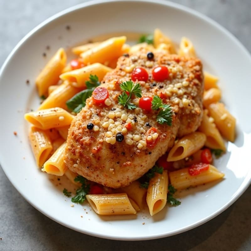 Creamy Cajun Chicken Pasta with Bell Peppers