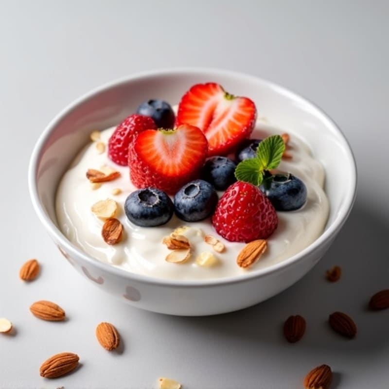 Creamy Berry Yogurt with Crunchy Nuts