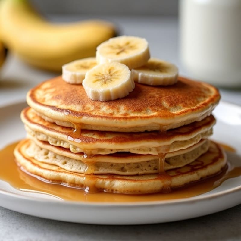 Fluffy Caramelized Banana Protein Pancakes