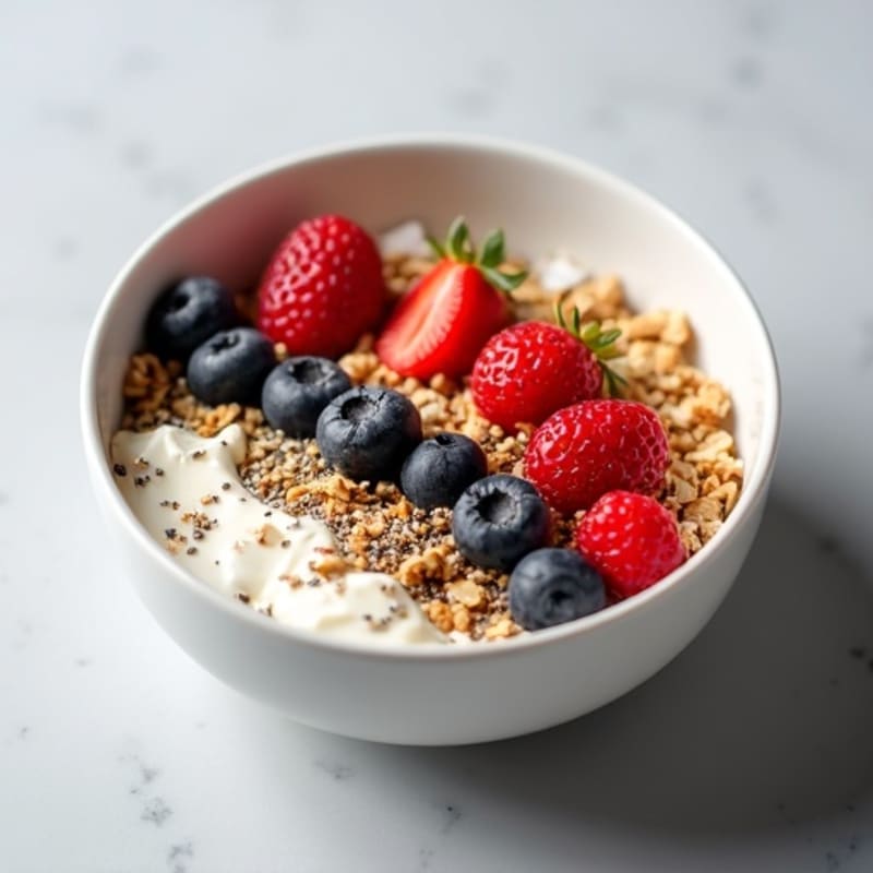 Creamy Greek Yogurt Bowl with Almond Butter and Protein Granola