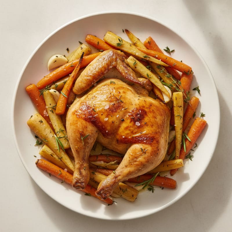 Herb-Roasted Chicken with Root Vegetables