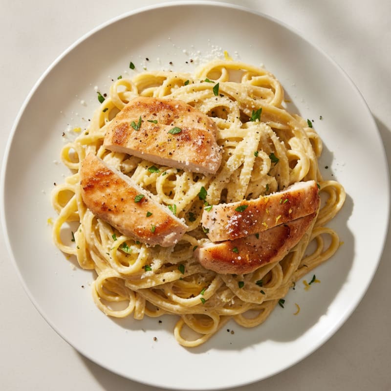 Lemon-Herb Chicken Fettuccine Alfredo