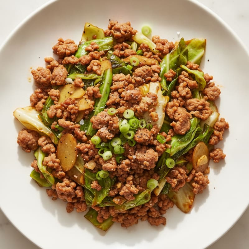 Ground Pork and Cabbage Stir-Fry