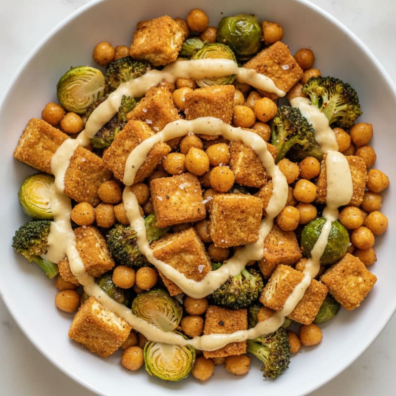 Roasted Vegetable and Chickpea Bowl
