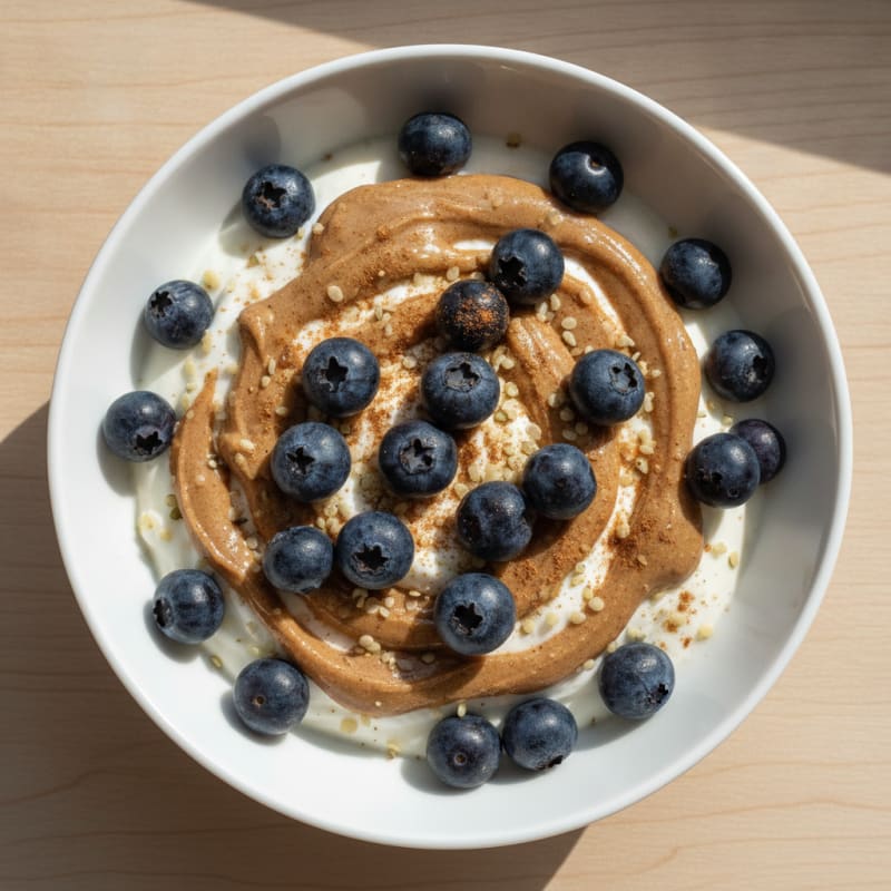 Creamy Greek Yogurt Bowl with Hemp Seeds and Almond Butter