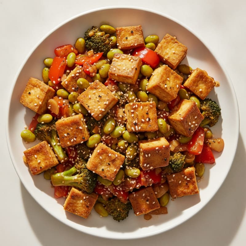 Sesame Tofu and Vegetable Stir-Fry