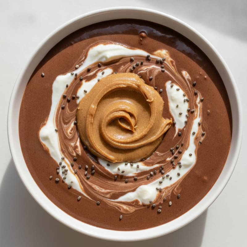Silky Chocolate Protein Pudding with Greek Yogurt