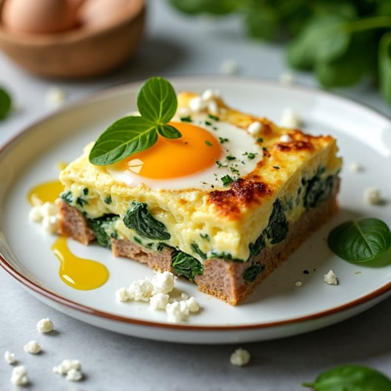 Crustless Spinach and Feta Egg Bake