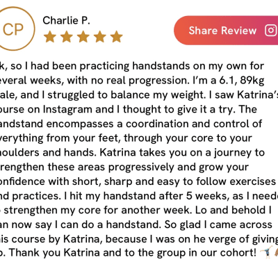 user tranformation testimonial