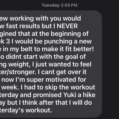 user tranformation testimonial