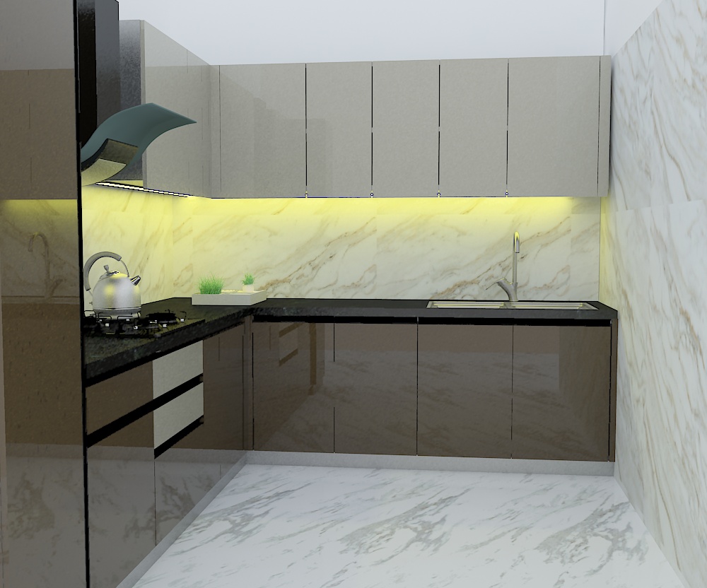 Ferro Designs manufacturing — high gloss steel kitchen