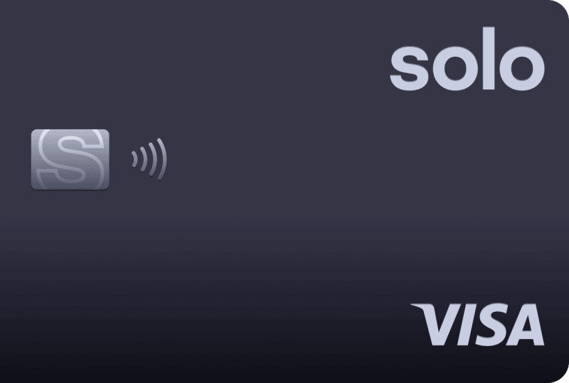 Image of Solo's cash card.