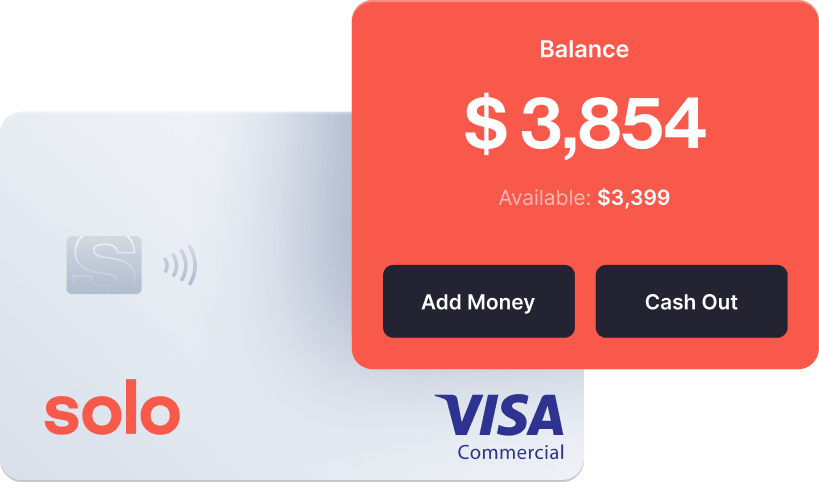 Graphic of Solo card and balance example.