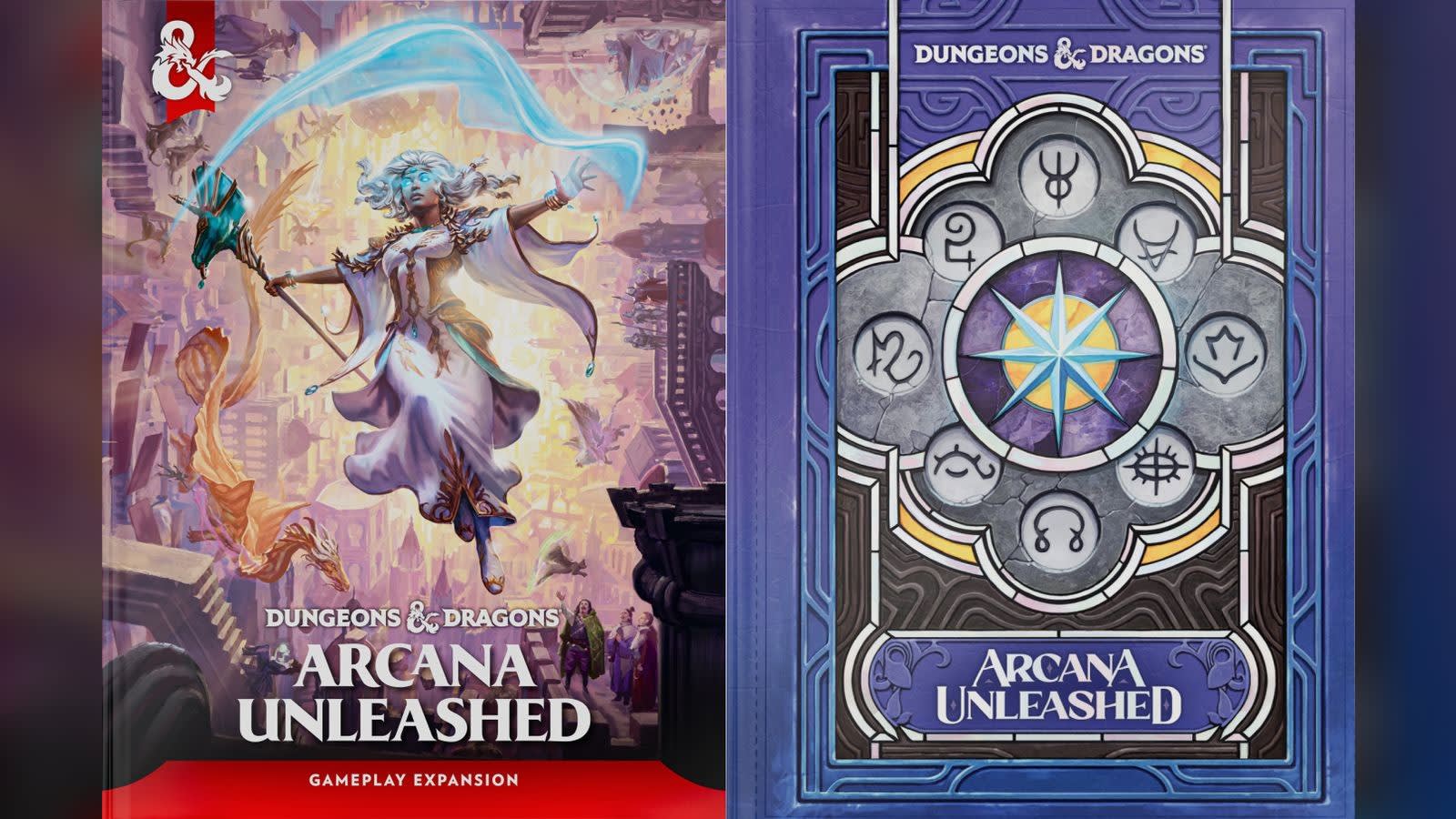The standard and alternate covers of Arcana Unleashed displayed side by side