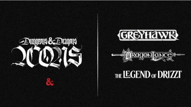 D&D Icons presentation featuring Greyhawk, Dragonlance, and the Legend of Drizzt
