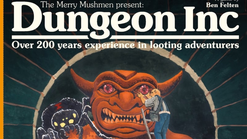 Dungeon Inc. books and materials laid out on a table