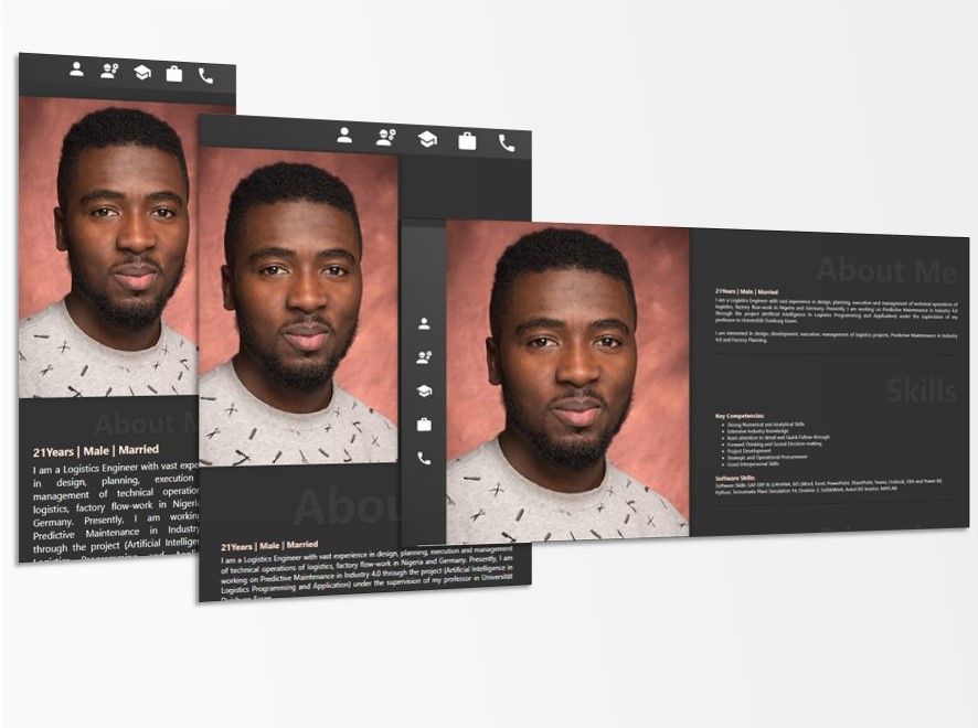 Photo of portfolio website project