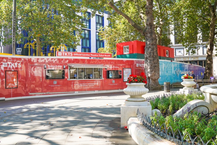 The TKTS Booth in Leicester Square Gardens