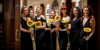 Members of the W.I. performing with The Girls at the Olivier Awards 2017 with Mastercard (Photo: David Levene)