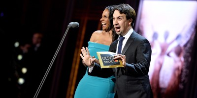 Audra McDonald and Lin-Manuel Miranda at the Olivier Awards with Mastercard 2017 ceremony (Photo: Getty Images)