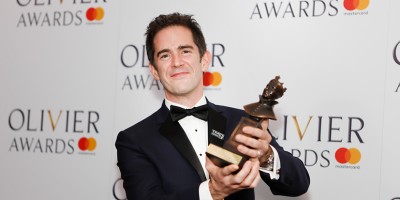 Andy Blankenbuehler, winner of the Best Theatre Choreographer award for Hamilton at the Olivier Awards 2018 with Mastercard