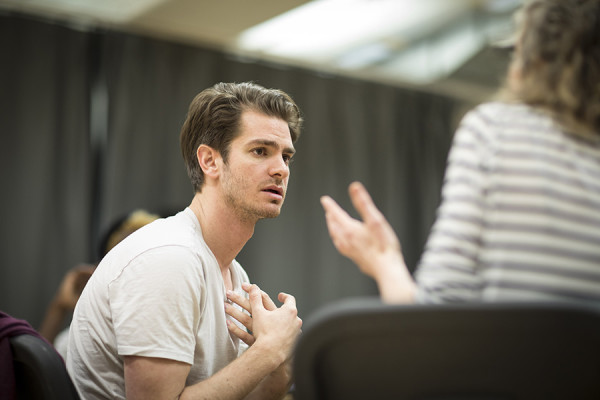 Andrew Garfield in rehearsals for Angels In America at the National Theatre (Photo: Helen Maybanks)