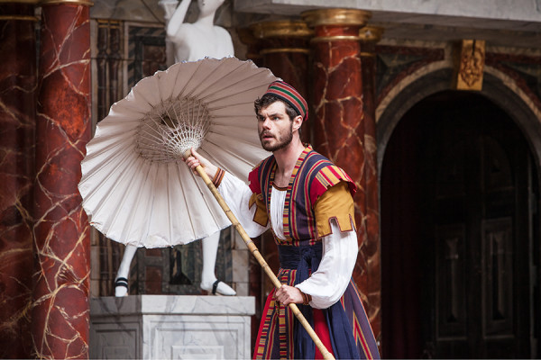 Matthew Needham in The Comedy Of Errors at Shakespeare's Globe (Photo: Marc Brenner)