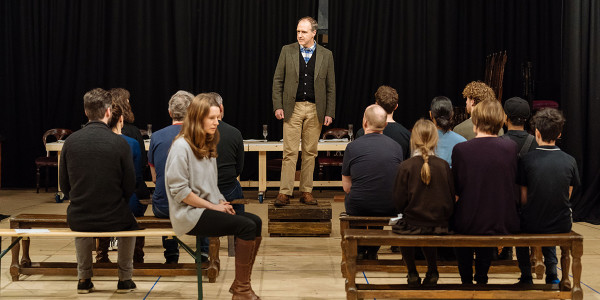 The cast of Fanny & Alexander in rehearsal at The Old Vic (Photo: Manuel Harlan)