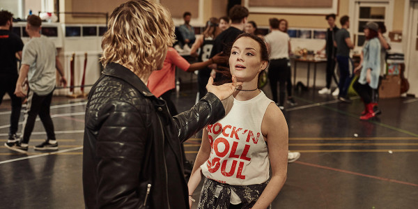 Christina Bennington and Andrew Polec in rehearsals (Photo: Specular)