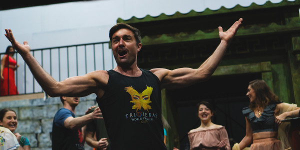 Richard Munday in TriOperas rehearsals (Photo: James Martin)