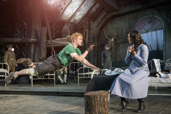 Sam Angell and Cora Kirk as Peter and Wendy - Photo Johan Persson