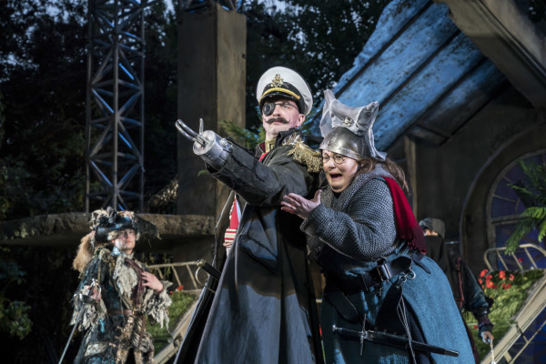 Dennis Herdman and Caroline Deyga as Hook and Smee - Photo Johan Persson