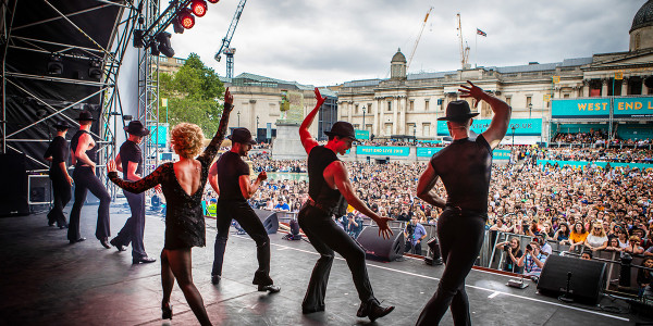 The cast of Chicago at West End LIVE 2018 (Photo: Pamela Raith)