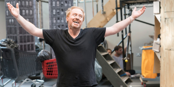 Forbes Masson (Mushnik) in rehearsal for Little Shop Of Horrors (Photo: Johan Persson)