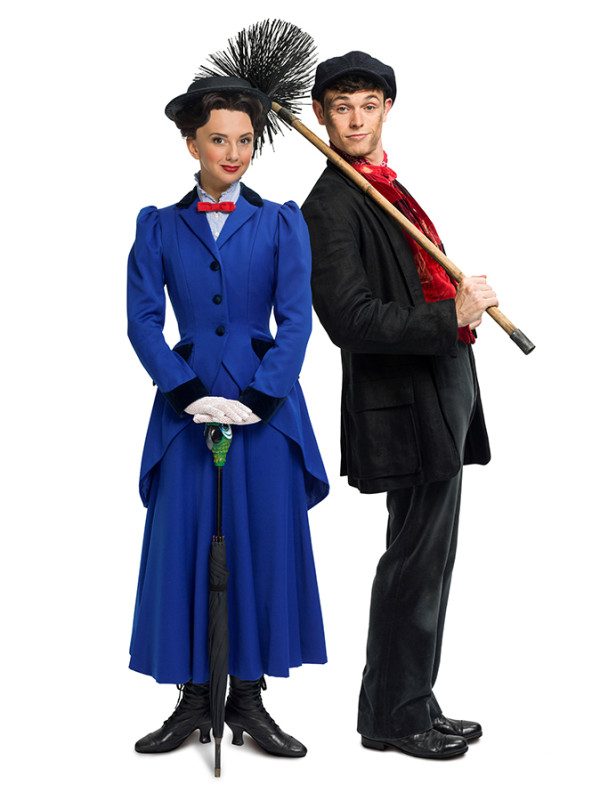 Zizi Strallen (Mary Poppins) and Charlie Stemp (Bert) in Mary Poppins (Photo: Seamus Ryan)