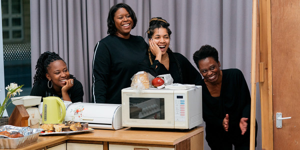 The company of Nine Night in rehearsals (Photo: Helen Murray)