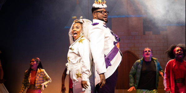 Timmika Ramsay and Gabriel Fleary in Cinderella at the Lyric Hammersmith Theatre, 2019. Photo by Helen Maybanks