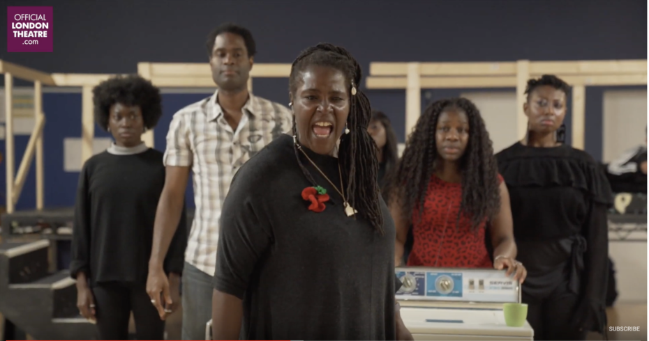 Sharon D Clarke and the cast of Caroline, Or Change in rehearsals