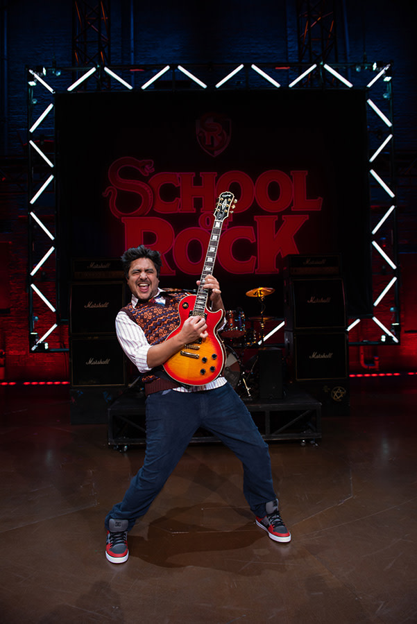 The guitar of Dewey Finn (Jack Black) in the movie School of rock / the Rock  Academy