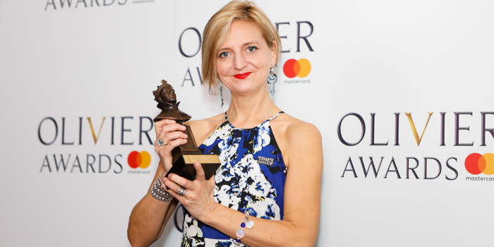 Marianne Elliott backstage at the 2018 Olivier Arads